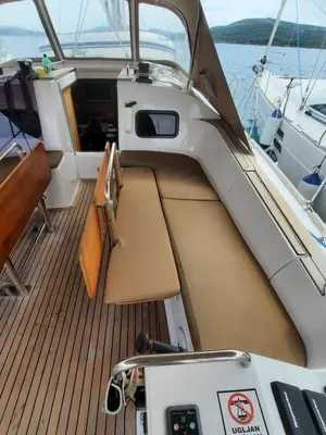 Deck of Anastasia, a Elan Impression 45.1 sailboat at Pirovac, Croatia