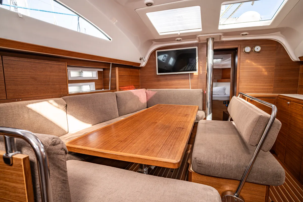 Salon of Anastasia, a Elan Impression 45.1 sailboat at Pirovac, Croatia