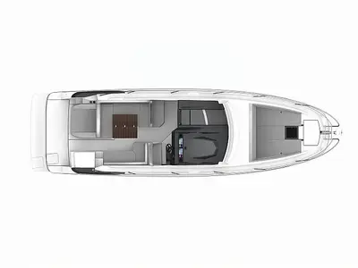 Floor plan of Speed2, a Beneteau Gran Turismo 36 motorboat at Pula, Croatia