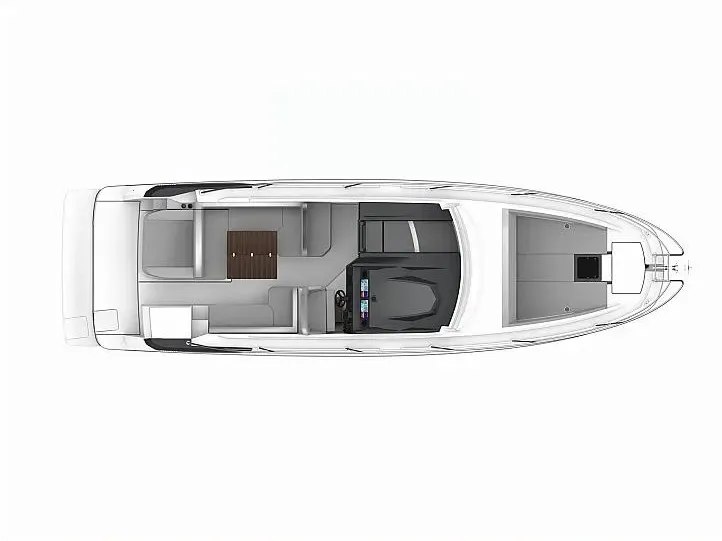 Floor plan of Speed2, a Beneteau Gran Turismo 36 motorboat at Pula, Croatia