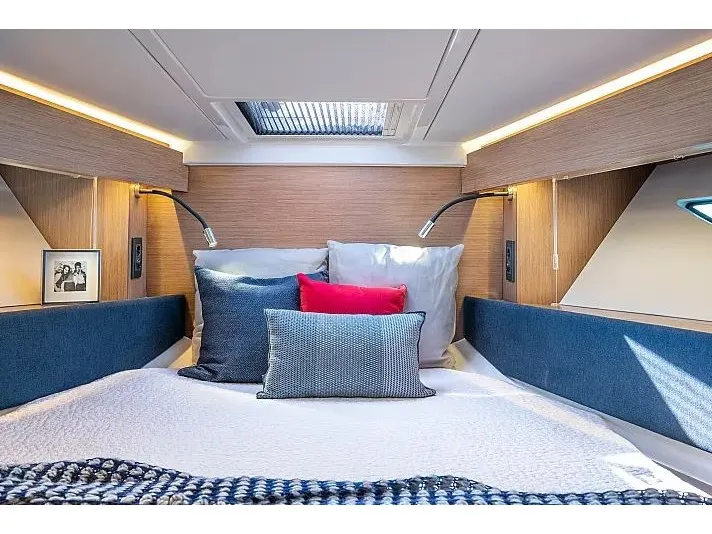 Cabin on Speed2, a Beneteau Gran Turismo 36 motorboat at Pula, Croatia