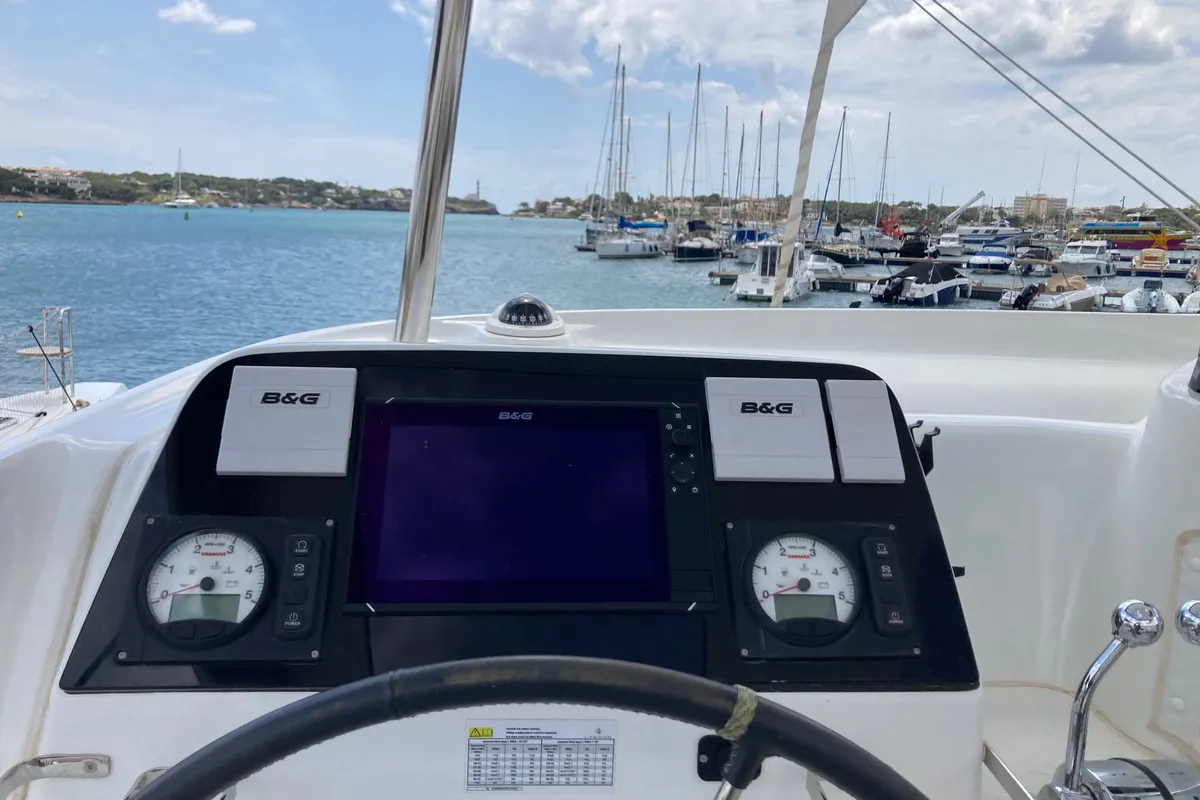 Laurencia, a Lagoon 42 catamaran at Cagliari, Italy