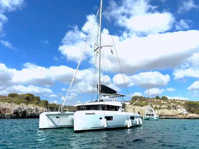 Laurencia, a Lagoon 42 catamaran at Cagliari, Italy