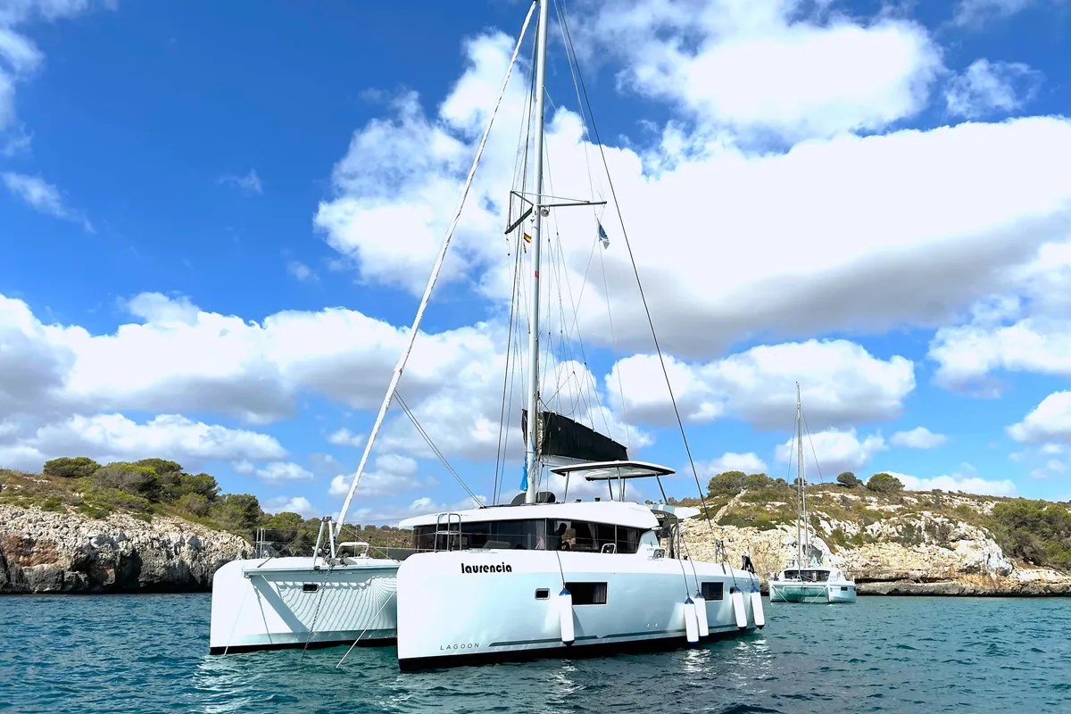 Laurencia, a Lagoon 42 catamaran at Cagliari, Italy