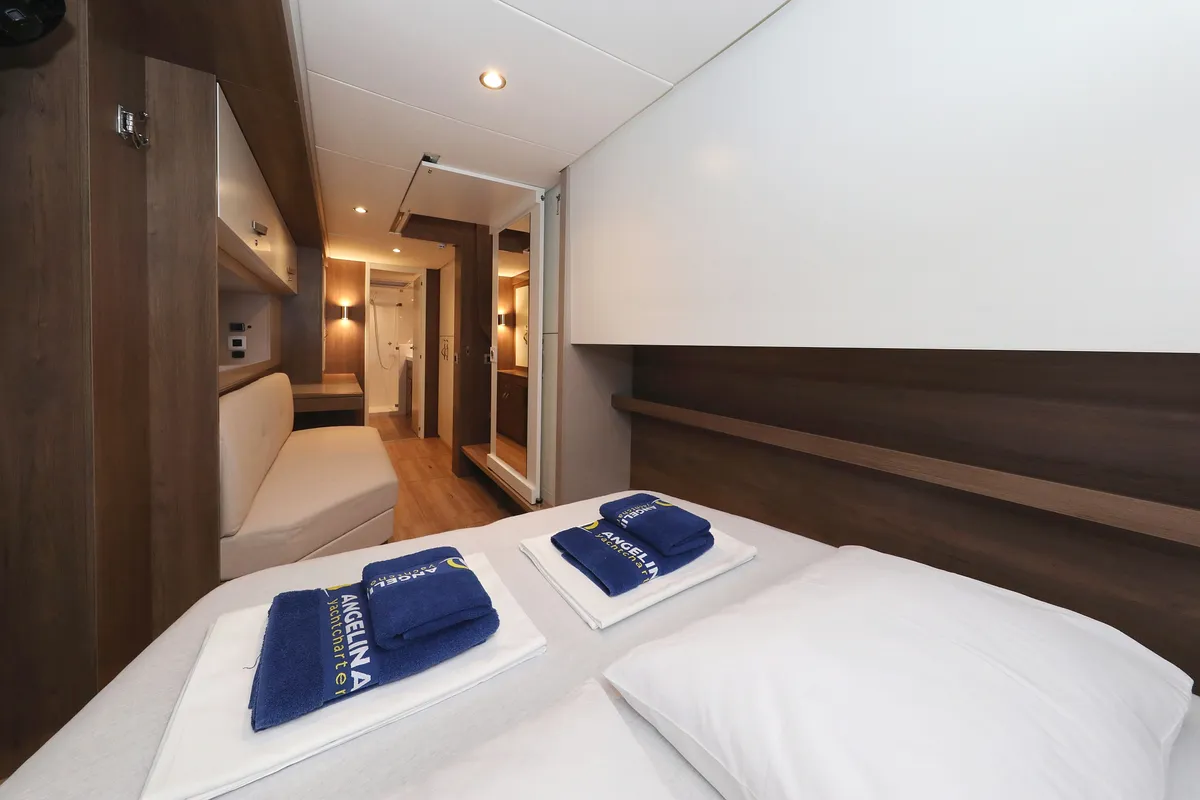 Cabin on Apollo, a Bali 4.4 catamaran at Općina Rogoznica, Croatia