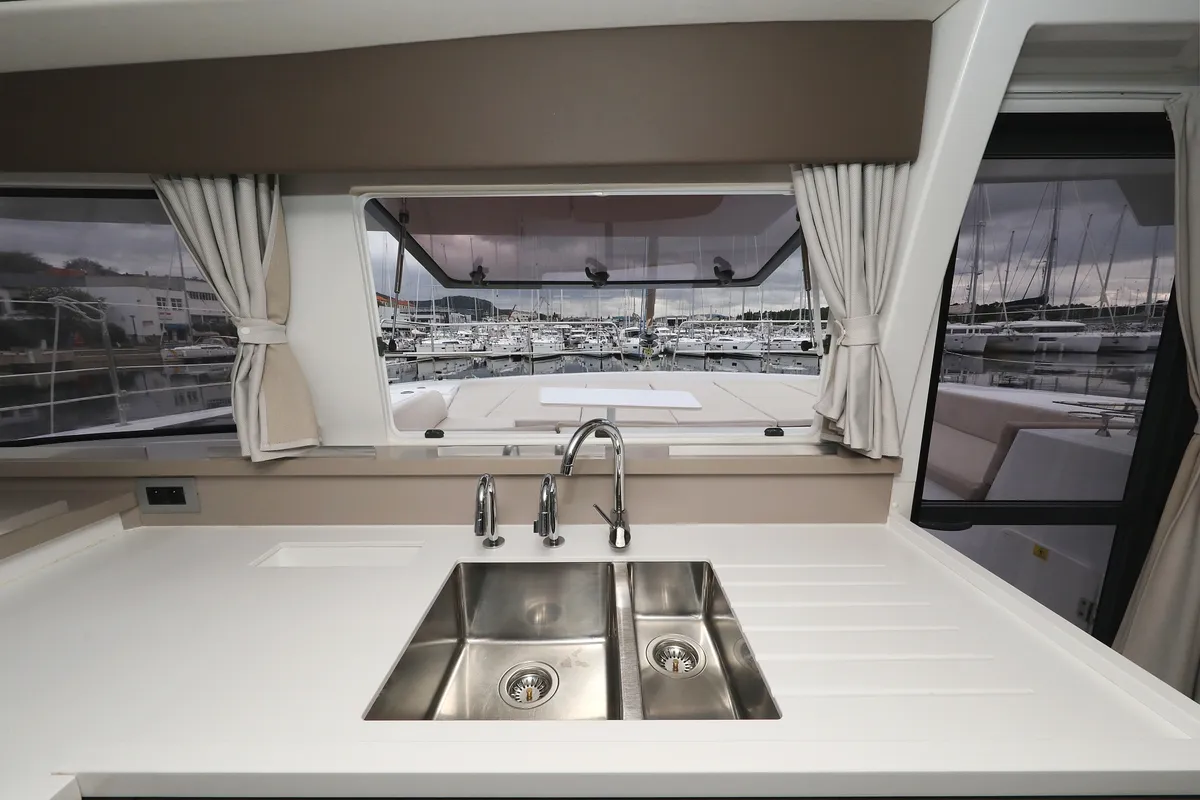 Galley of Apollo, a Bali 4.4 catamaran at Općina Rogoznica, Croatia