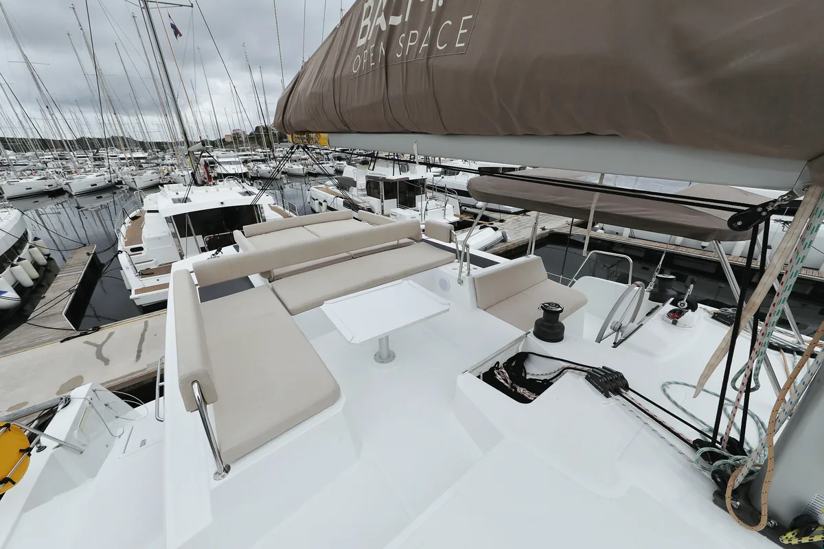 Salon of Apollo, a Bali 4.4 catamaran at Općina Rogoznica, Croatia
