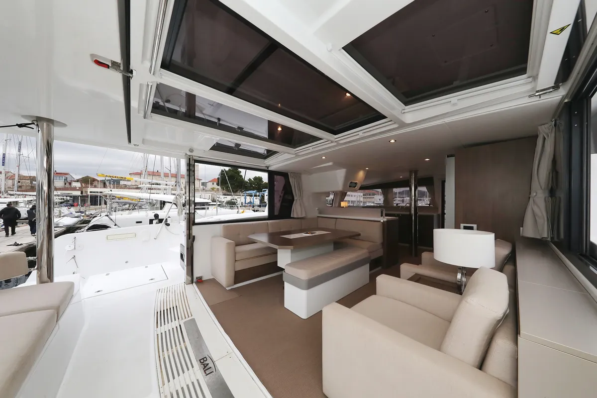 Galley of Apollo, a Bali 4.4 catamaran at Općina Rogoznica, Croatia