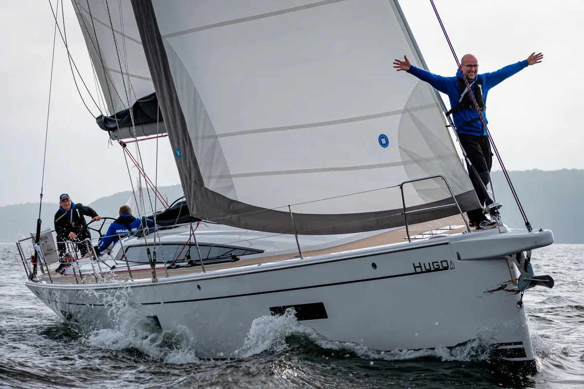 Exterior view of Hugo, a Dehler 46 SQ sailboat at Grad Pula, Croatia