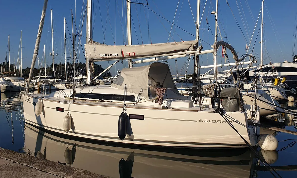 Exterior view of Svity, a AD Boats Salona 33 sailboat at Portorož / Portorose, Slovenia