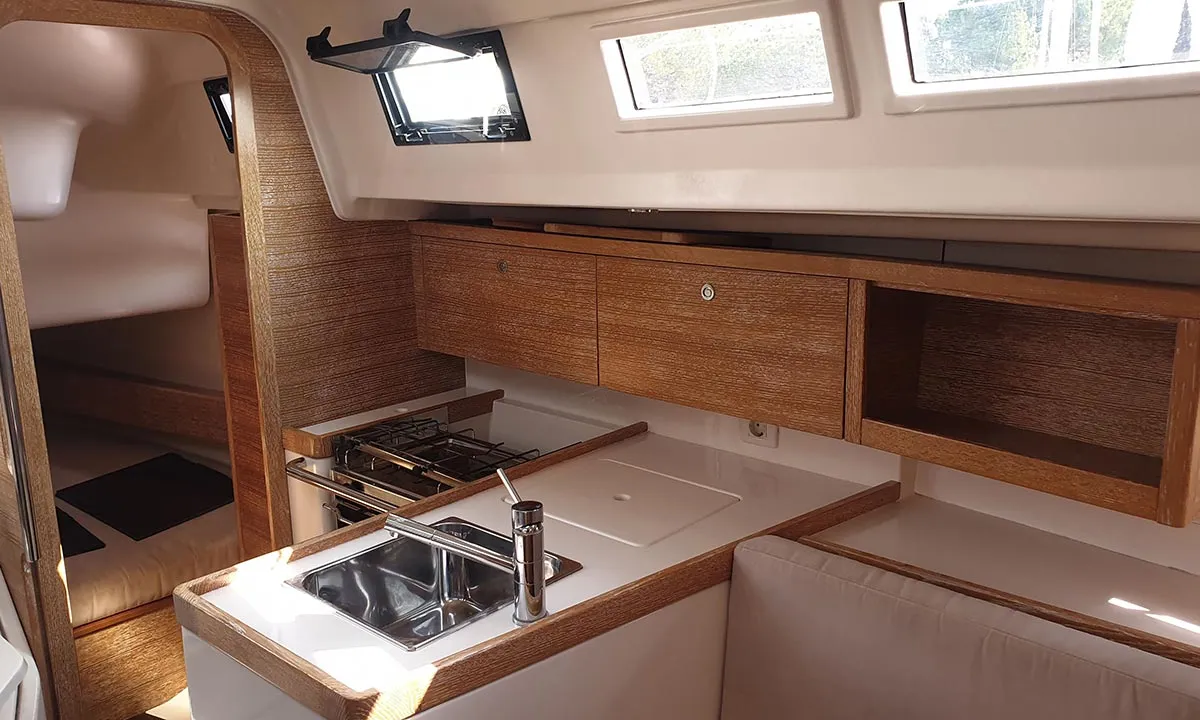 Galley of Svity, a AD Boats Salona 33 sailboat at Portorož / Portorose, Slovenia