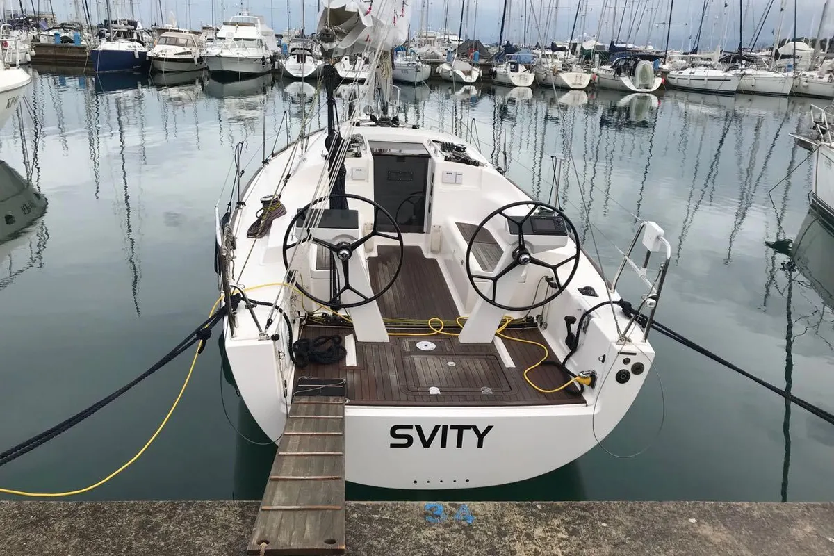 Cockpit of Svity, a AD Boats Salona 33 sailboat at Portorož / Portorose, Slovenia
