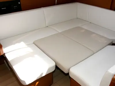 Galley of Perla, a Jeanneau Sun Odyssey 479 sailboat at Punat, Croatia