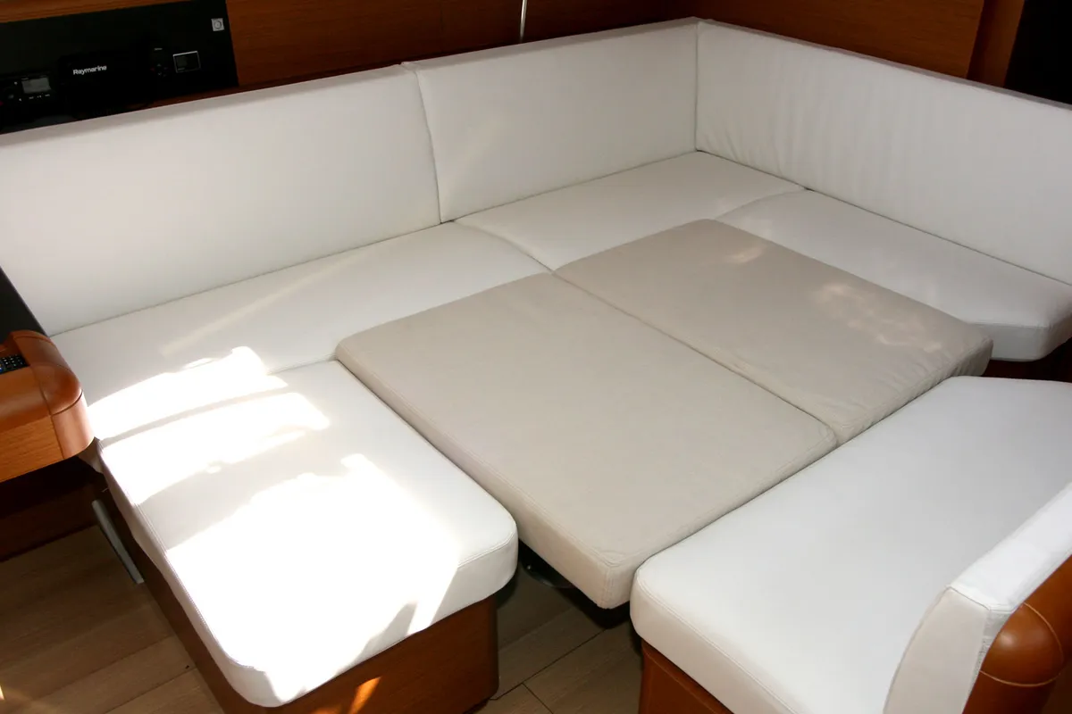 Galley of Perla, a Jeanneau Sun Odyssey 479 sailboat at Punat, Croatia
