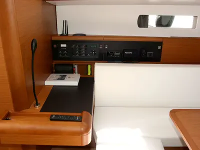Cabin on Perla, a Jeanneau Sun Odyssey 479 sailboat at Punat, Croatia
