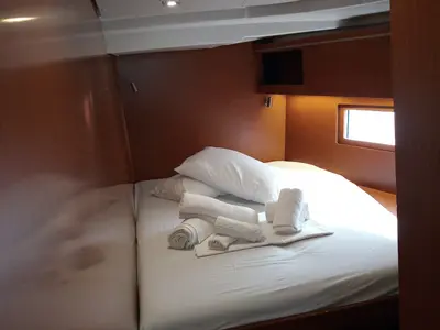 Cabin on Malafemmena, a Beneteau Oceanis 51.1 sailboat at Cannigione, Italy