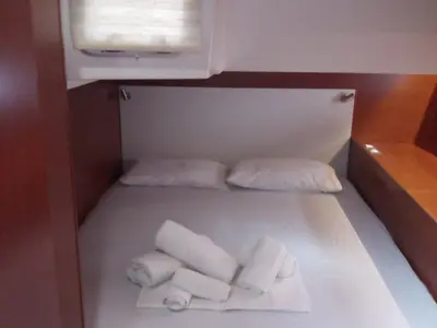 Cabin on Malafemmena, a Beneteau Oceanis 51.1 sailboat at Cannigione, Italy