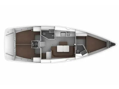 Floor plan of Ioli, a Bavaria 41 Cruiser sailboat at Municipal Unit of Lefkada, Greece