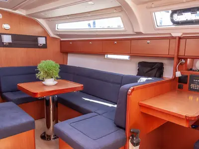 Salon of Ioli, a Bavaria 41 Cruiser sailboat at Municipal Unit of Lefkada, Greece