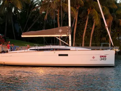 Mia, a Jeanneau Sun Odyssey 349 sailboat at Punat, Croatia