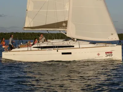 Mia, a Jeanneau Sun Odyssey 349 sailboat at Punat, Croatia