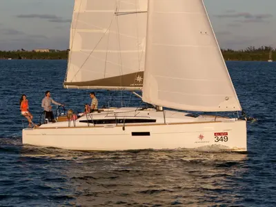 Mia, a Jeanneau Sun Odyssey 349 sailboat at Punat, Croatia