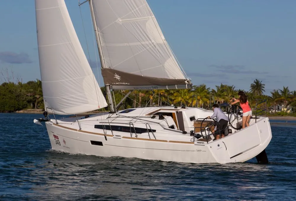 Mia, a Jeanneau Sun Odyssey 349 sailboat at Punat, Croatia