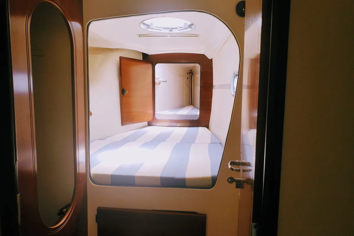 Cabin on Sampei, a Fountaine Pajot Lavezzi 40 catamaran at Izola, Slovenia