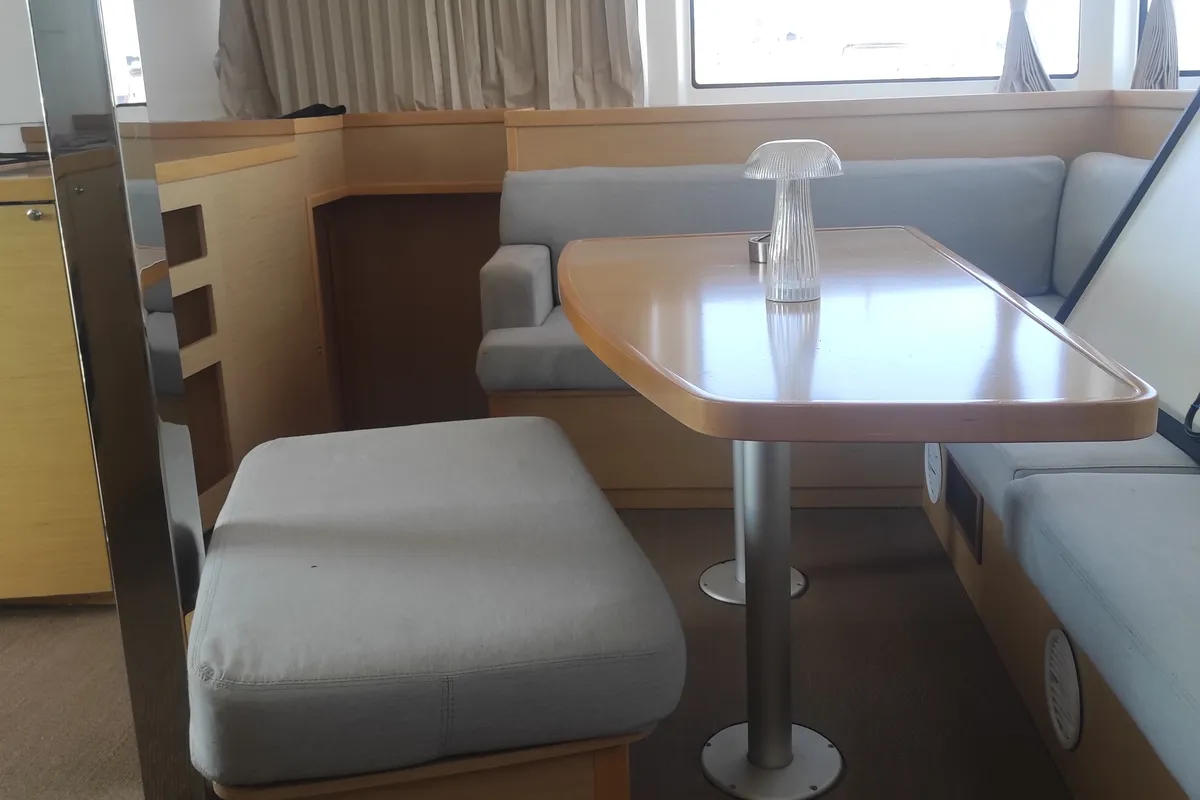 Salon of LA MAR, a Lagoon 42 catamaran at Municipal Unit of Lefkada, Greece