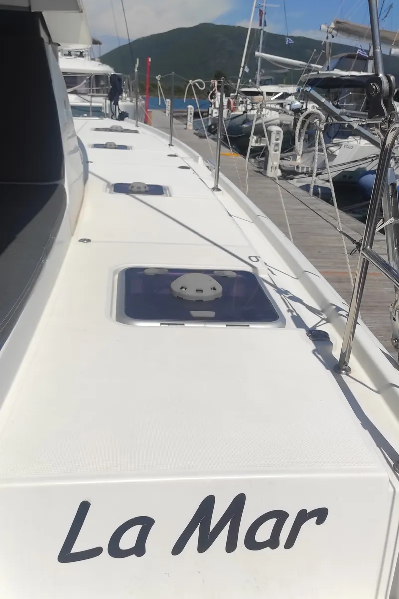 Exterior view of LA MAR, a Lagoon 42 catamaran at Municipal Unit of Lefkada, Greece