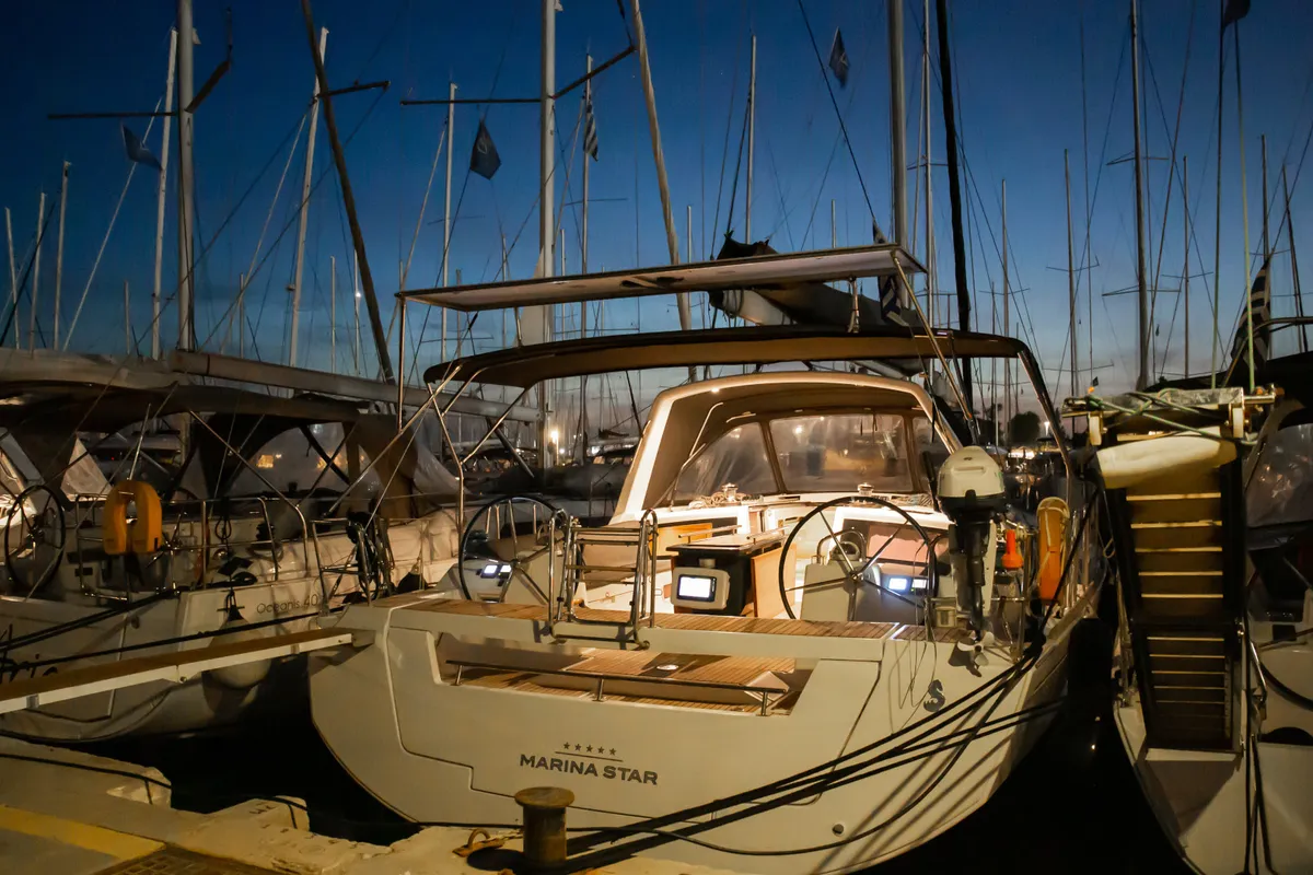 AEOLIS, a Beneteau Oceanis 48 sailboat at Athens, Greece