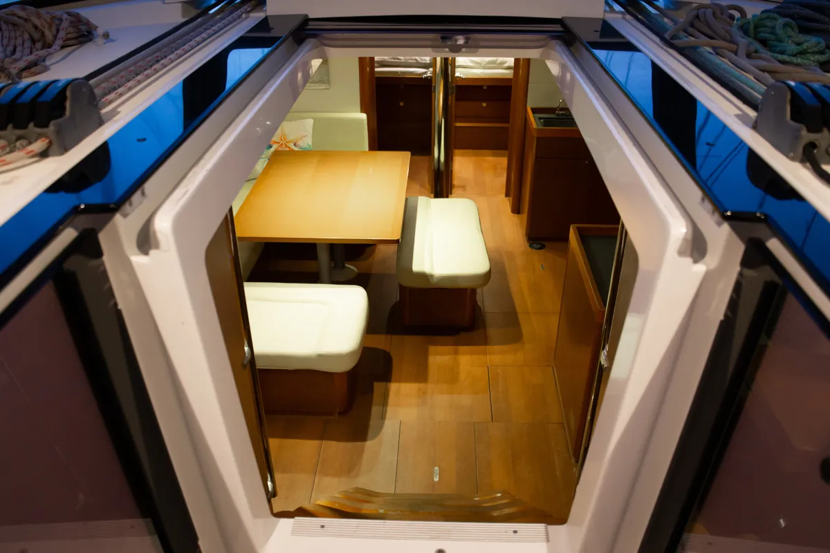 AEOLIS, a Beneteau Oceanis 48 sailboat at Athens, Greece