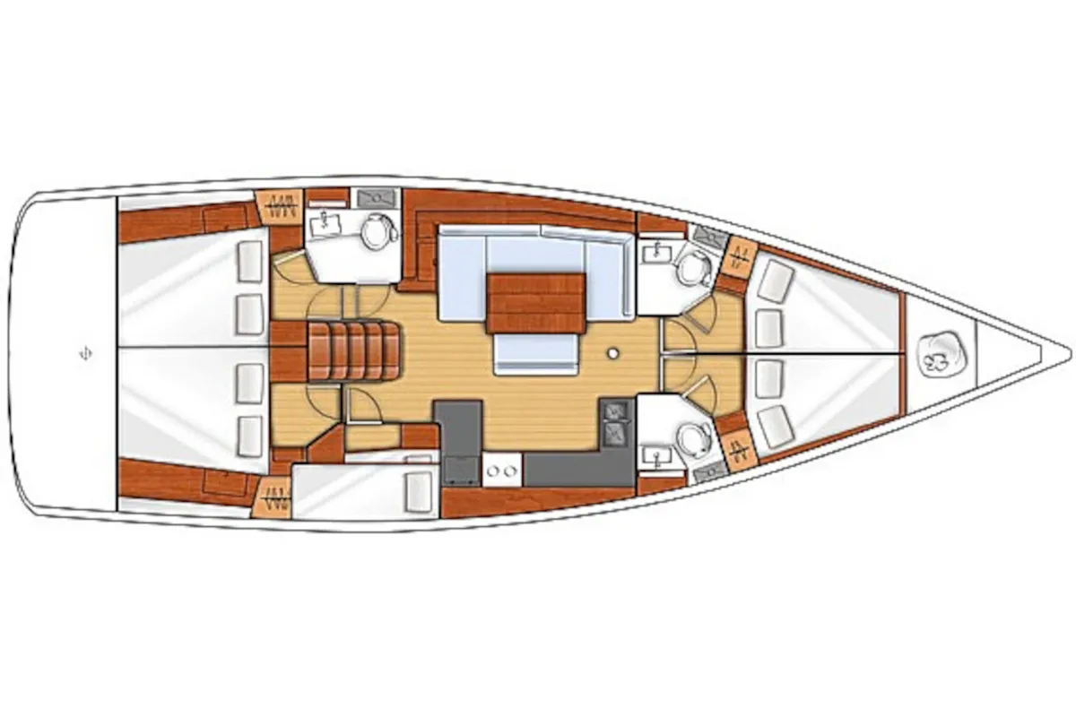 AEOLIS, a Beneteau Oceanis 48 sailboat at Athens, Greece