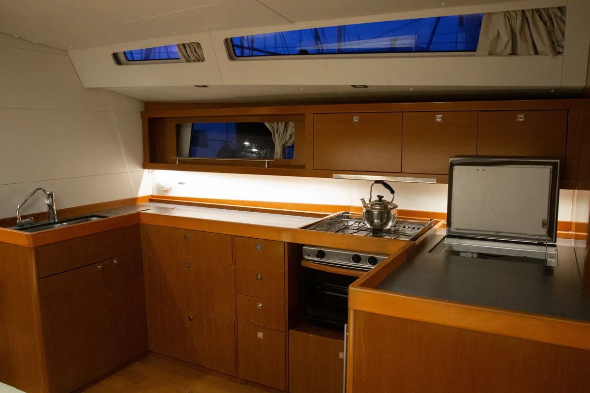 AEOLIS, a Beneteau Oceanis 48 sailboat at Athens, Greece
