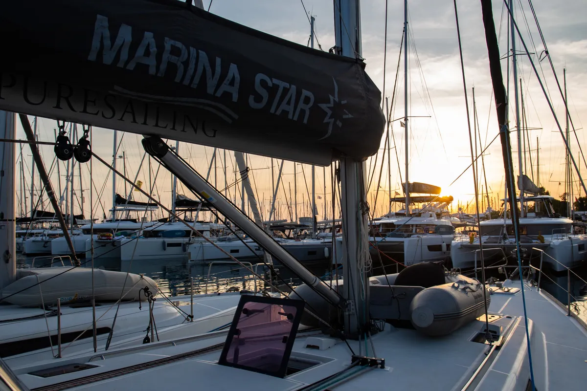 AEOLIS, a Beneteau Oceanis 48 sailboat at Athens, Greece