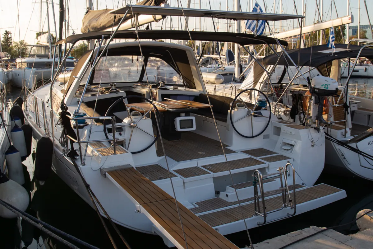 AEOLIS, a Beneteau Oceanis 48 sailboat at Athens, Greece