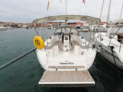 Cockpit of Homeoffice, a Bavaria Cruiser 33 sailboat at Grad Vodice, Croatia