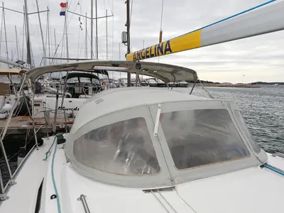 Galley of Homeoffice, a Bavaria Cruiser 33 sailboat at Grad Vodice, Croatia