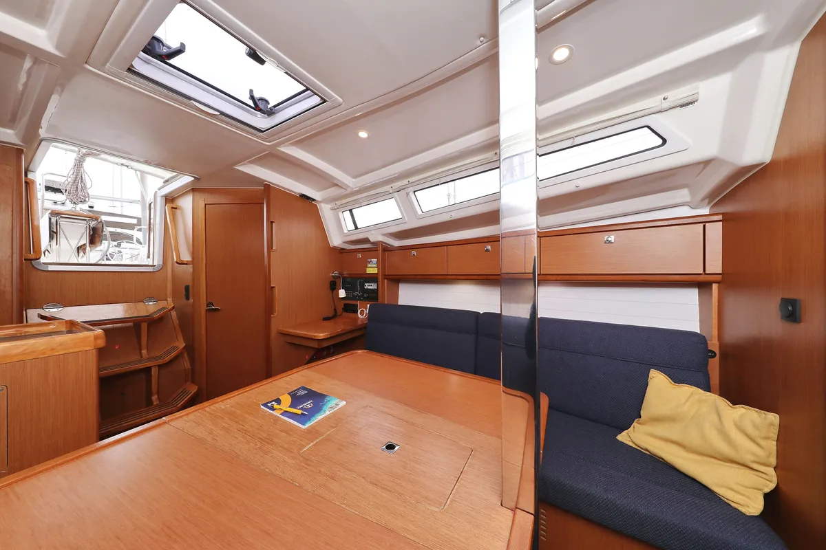 Cabin on Homeoffice, a Bavaria Cruiser 33 sailboat at Grad Vodice, Croatia