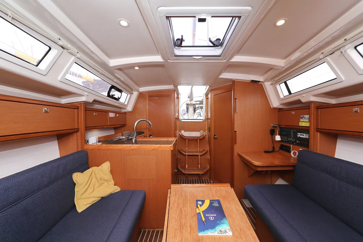 Cabin on Homeoffice, a Bavaria Cruiser 33 sailboat at Grad Vodice, Croatia