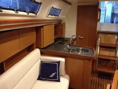Galley of Eliza, a Hanse 325 sailboat at Tallinn, Estonia