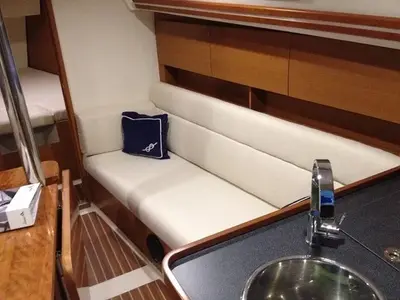 Salon of Eliza, a Hanse 325 sailboat at Tallinn, Estonia