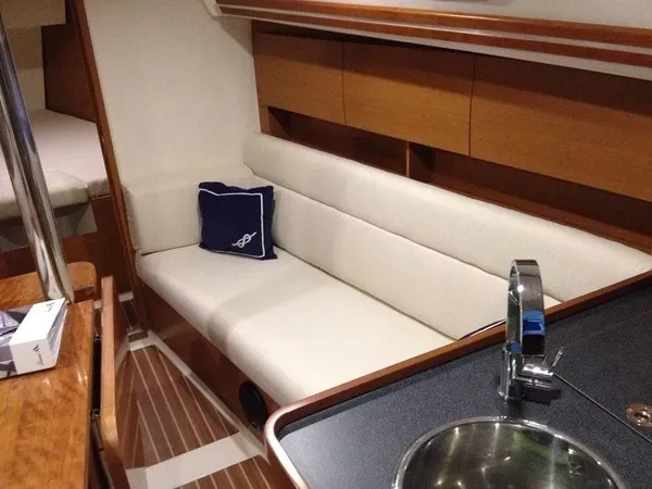 Salon of Eliza, a Hanse 325 sailboat at Tallinn, Estonia
