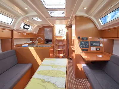 Salon of Toni, a Bavaria Cruiser 37 sailboat at Trogir, Croatia