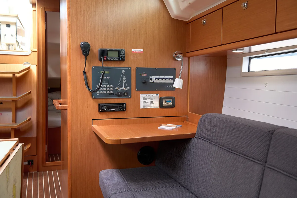 Salon of Toni, a Bavaria Cruiser 37 sailboat at Trogir, Croatia