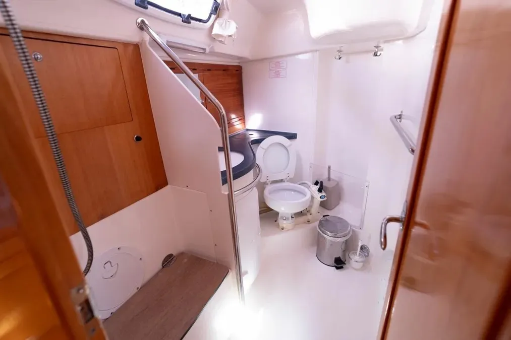 Head on Mr Bojangles, a Bavaria 38 sailboat at Municipal Unit of Palairos, Greece