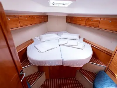 Cabin on Mr Bojangles, a Bavaria 38 sailboat at Municipal Unit of Palairos, Greece