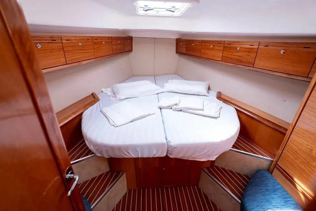 Cabin on Mr Bojangles, a Bavaria 38 sailboat at Municipal Unit of Palairos, Greece
