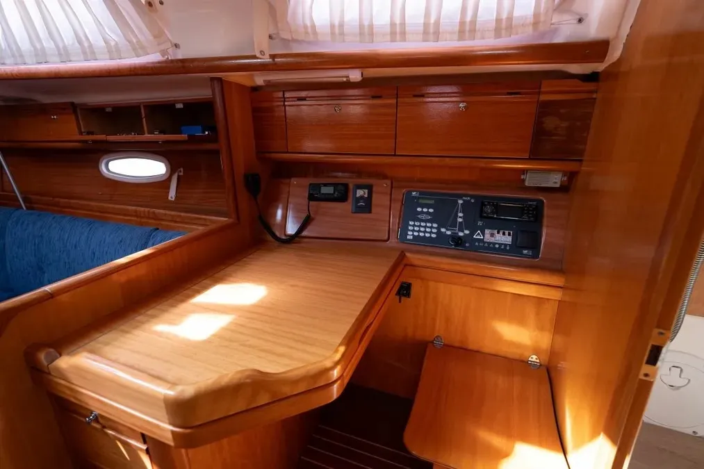Salon of Mr Bojangles, a Bavaria 38 sailboat at Municipal Unit of Palairos, Greece