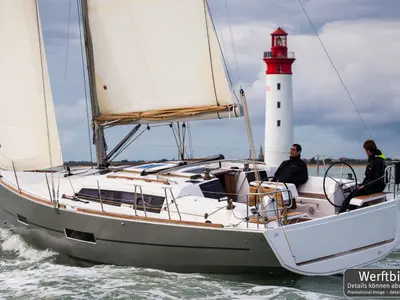 Salon of Freedom, a Dufour 382 GL sailboat at Barth, Germany